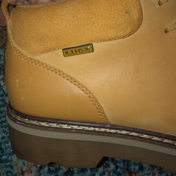 Rare retro Lugz. Mid boot/ shoe in camel color main image 5